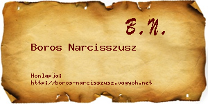 Boros Narcisszusz névjegykártya